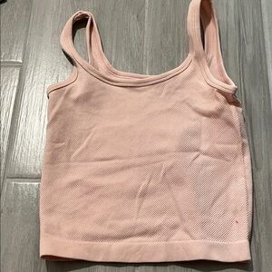 Pink Ribbed Women's Tank Top